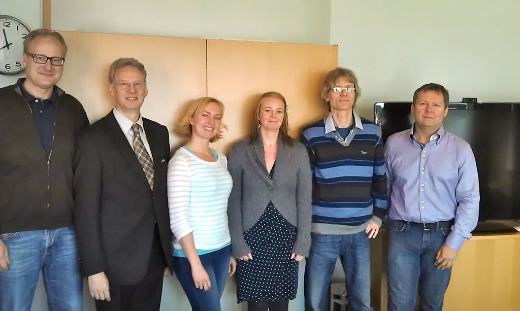 META-NORD meets Tansa Systems. From left: Morten Krøtø (CEO), Koenraad De Smedt, Gunn Inger Lyse, Henriette E. Berntsen, Viggo Kristensen, Kjetil Haug.